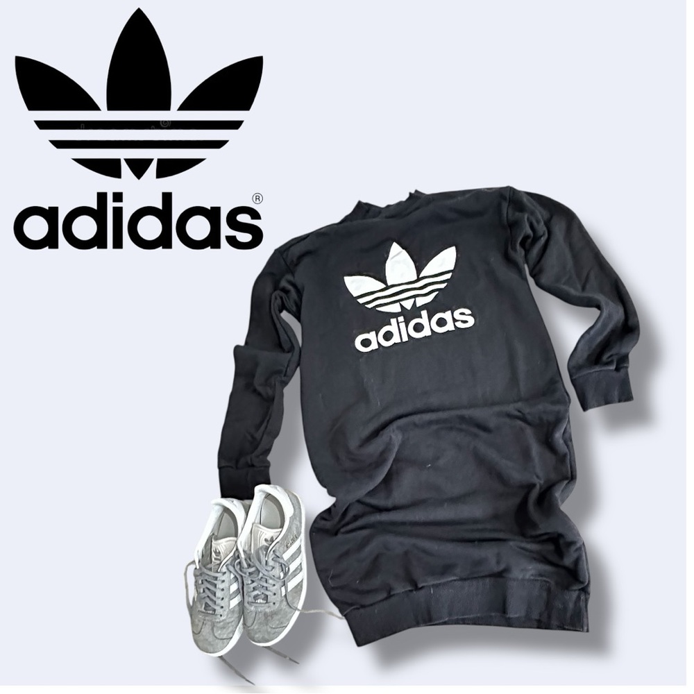 Adidas long sweater dress Black XS
